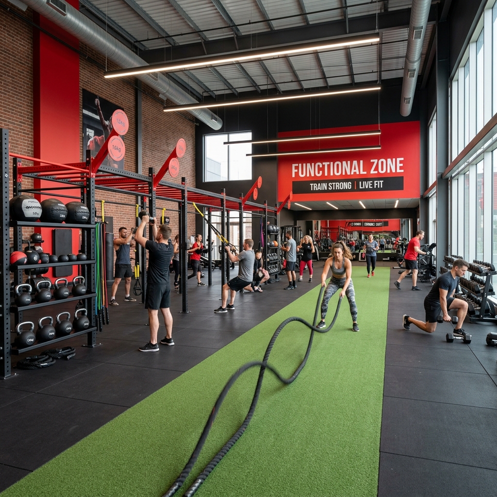 Functional training and fitness centre interior in RS Puram Coimbatore